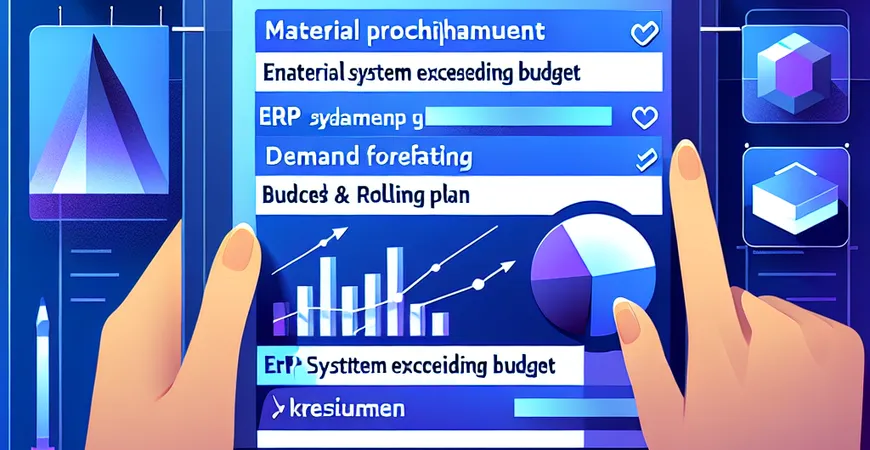 物料采购超预算？ERP 系统需求预测与滚动计划